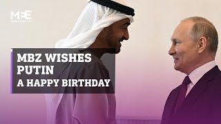 Russian President Putin thanks UAE President Mohammed bin Zayed Al Nahyan for birthday wishes