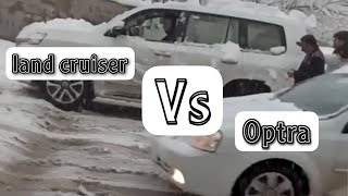 land cruiser vs  chevy optra in sow Which of them will win?#shorts