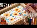 Asmrsound and drawing by the cheapest glass pen illustration of flowers