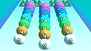 Merge 2048 Run Ball Rush ! All Levels Gameplay (8-13) android, ios