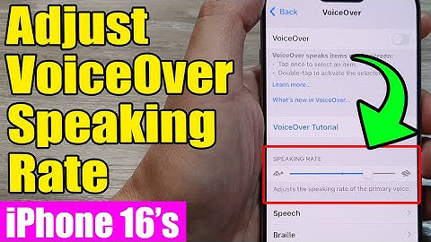 iPhone 16/16 Pro Max: How to Adjust VoiceOver Speaking Rate
