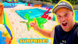 We Turned Our Backyard into a Beach!