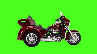 Green Screen Harley Davidson Trike No Copyright (Free To Use)