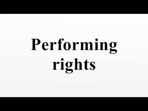 Performing rights