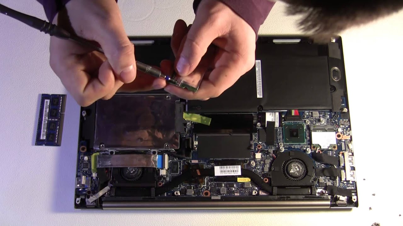 ЗАМЕНА RAM ПАМЯТИ НА НОУТБУКЕ ASUS UX32V - YouTube