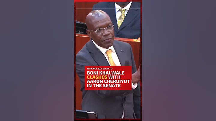 Boni Khalwale clashes with Aaron Cheruiyot in the Senate