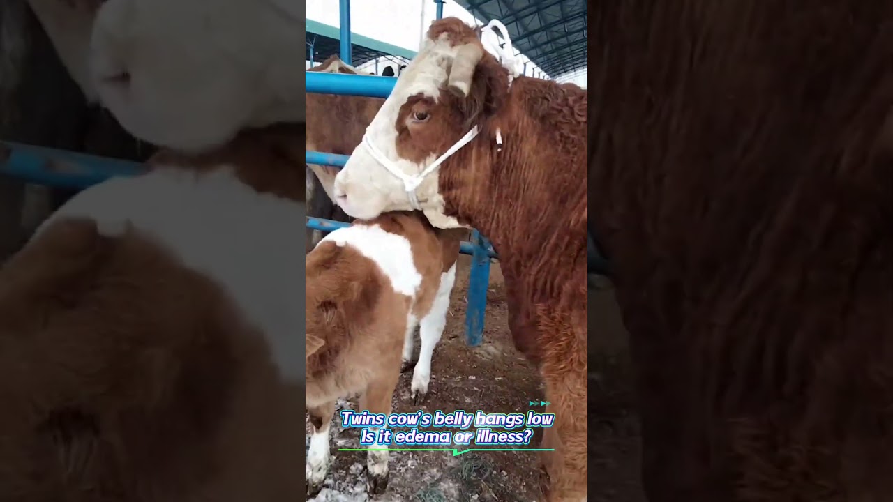 Cow belly low after twins? 