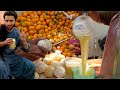 Chilled Ice ORANGE JUICE | Roadside Malta Juice Cart | Street Drink Of Karachi Pakistan