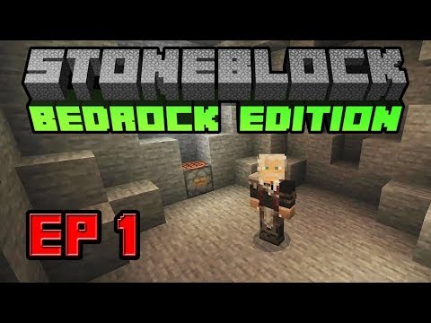 Stoneblock - Ep 1 - Minecraft Bedrock Edition Modded Map w/ New Textures! Xbox One X - YouTube