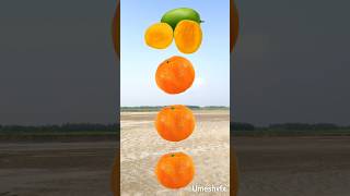Rounding Orange to lichi, Apple, Banana &amp; Mango - Fruits names magic video #shoets #viral#shortsfeed