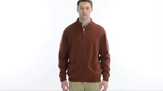 Viyella Lambswool Sweater - Full Zip, Long Sleeve