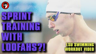 Sprint Training with Loofahs and Relay Starts | LSU SWIMMING WORKOUT VIDEO