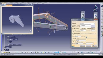 TRACE SWEPT VOLUME with FOUR BAR MECHANISM DMU KINEMATICS/DIGITAL MOCKUP CATIA V5