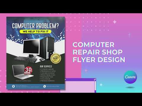 Guide to Design a Computer Repair Shop Flyer Using Canva