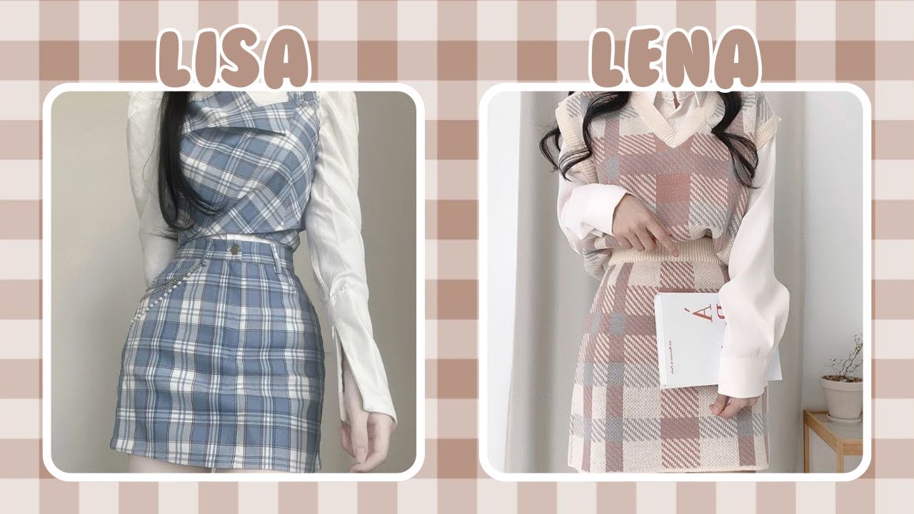 LISA OR LENA Korean Outfits Edition🤎 #lisa #lena #lisaandlena #korean #outfit #kpop #trending