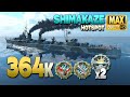 Shimakaze behind enemy lines: 364k damage - World of Warships