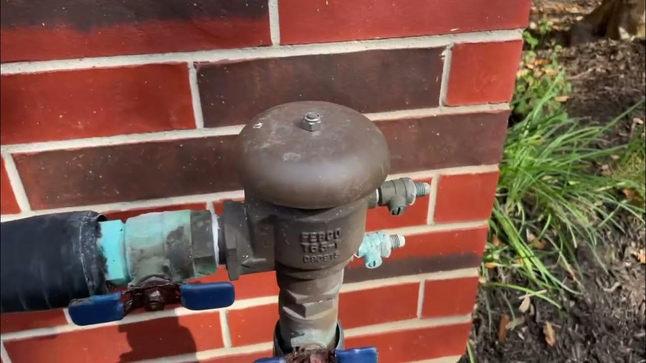 How to quickly winterize your sprinkler system / backflow preventer