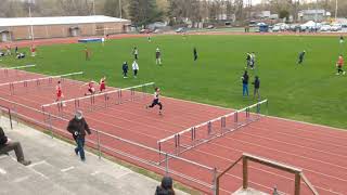 2021 Essex (VT) High School Track &amp; Field Vacational Meet  -  110m hurdles heat 2