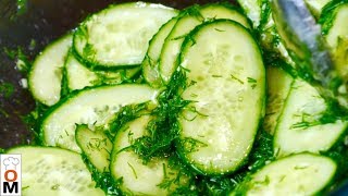 Очень Простой, Но Обалденный На Вкус  Салат из Огурцов, За Копейки