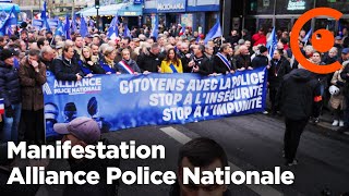 Police officers protested on January 31st in Paris, organized by the Alliance Police Nationale.