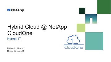 CloudOne: Hybrid Cloud at NetApp