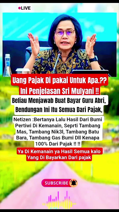 Uang Pajak Di Pakai Apa#viralvideos #srimulyani #trendingshorts