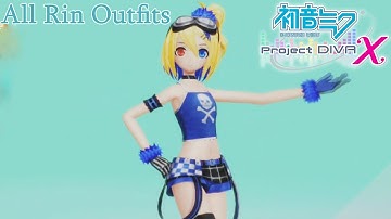 Hatsune Miku: Project Diva X - All "Kagamine Rin" Outfit Modules [English, Full 1080p HD]