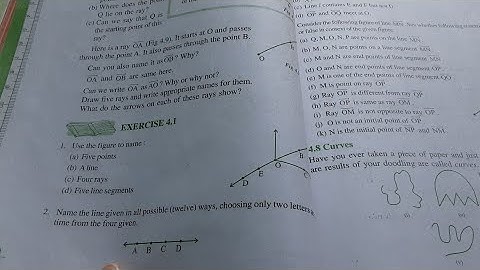 Ncert class 6th Maths chapter 4 Ex 4.1 Basic geometry ideas solution