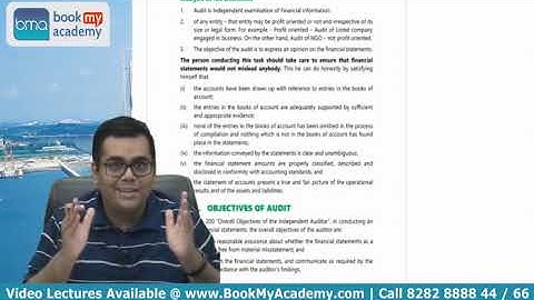 CA Inter CA IPCC Audit By CA Sanidhya Saraf | Nature Objective & Scope of Audit | BookMyAcademy.com