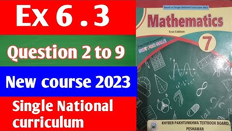 Exercise 6.3 Class 7th Maths kpk and Punjab Part-2| New course 2022 and 2023 | unit 6 sets Ex 6.3