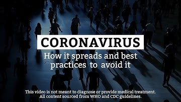 Coronavirus: How it Spreads and Best Practices to Stop It Video Template (Editable)