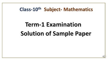 Model Paper solution 10th Mathematics || PSEB Term-1 2021 || Board Exam