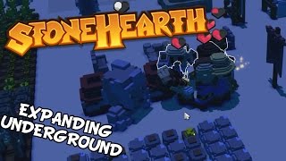 Stonehearth - Building The Underground Base - Stonehearth Alpha 19 Gameplay - S2 Part 3