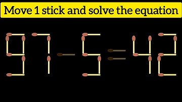 Matchstick Puzzle Equation Series (part #4) | Best Brain teaser. 