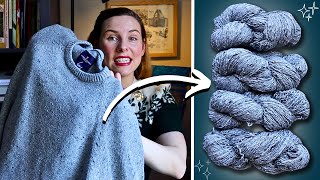 How To Unravel Thrifted Sweaters For Luxurious Yarn On A Budget!