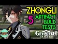 Is HP% better than ATK%? Zhongli Artifact Testing Different Sets and Rolls Genshin Impact