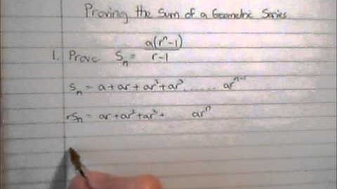Proving the Sum of a Geometric Series