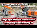 Pengambilan lumpur cukup tebal Sampe ngak keliatan roda excavator nya 