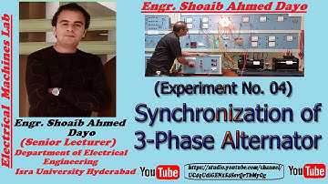 Synchronization of 3-Phase Alternator with Grid (Experiment No. 04) | Alternators | AC Machines