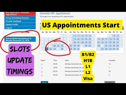 USA Visa Appointment Start | Slots Update Timings | How many slots per day.