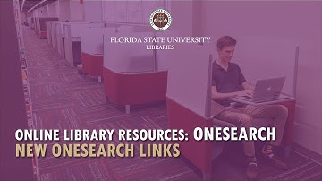 New OneSearch Links