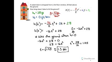 0906 Projectile Word Problems with Quadratic Equations