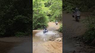 Splashing through the Wild: Moto Water Crossing! #MotorcycleAdventure #Offroad #Enduro #MotoLife