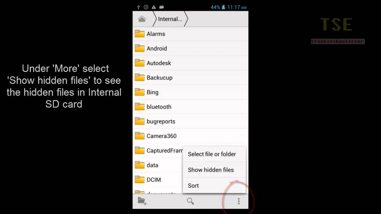 How To View Hidden Files On Android Mobile Internal Sd Card Show Hide Hidden Files Youtube