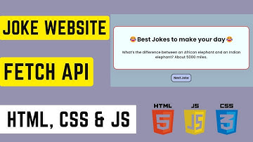 Random Jokes Generator Website using HTML, CSS & JS | Fetch Dad Joke API | #webdevelopment