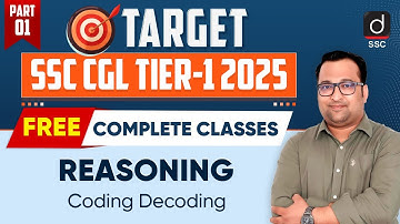 Coding Decoding | Part-1 | CGL Tier-1, 2025 | Reasoning | FREE Classes | Drishti SSC
