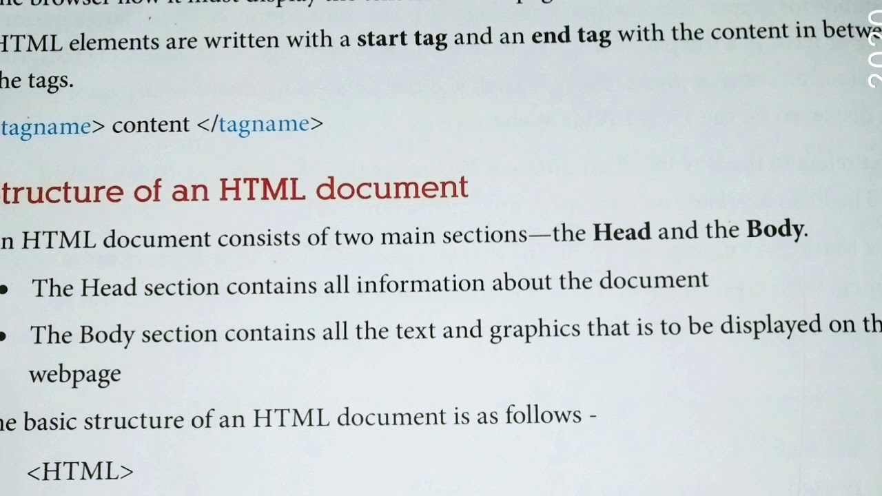 class-6th | Computer | Chapter-7 Introduction to HTML - YouTube