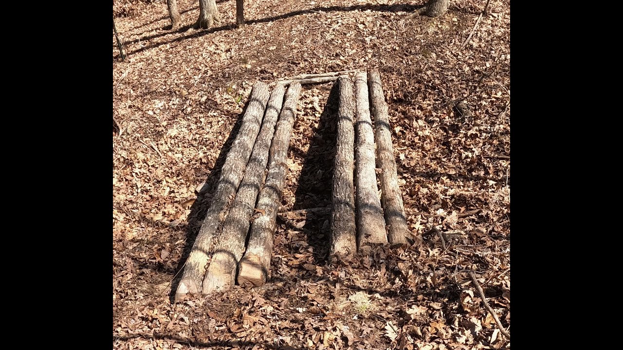 Building a log bridge in the pasture for my ATV and I. plus a tip for ...