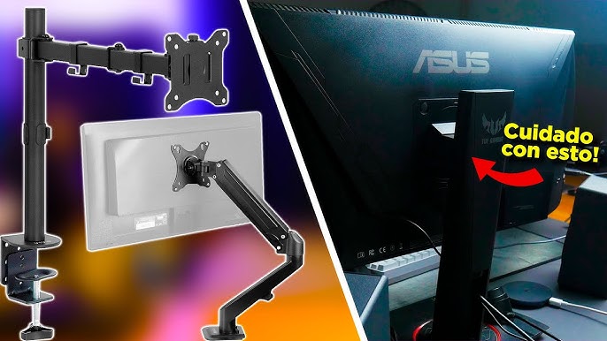 WALI Soporte de monitor doble, soporte para laptop y monitor para portátil  de 2 pantallas, 1, soporte de escritorio extra alto para monitores de hasta