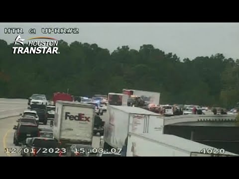 Chase in north Harris County ends in crash on Hardy Toll Road - YouTube